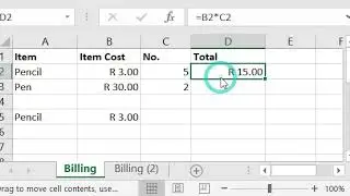 Excel Training Tip: Using the ctrl key to copy cells