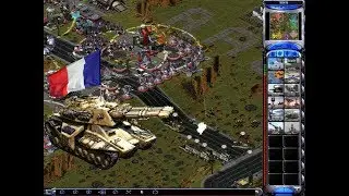 Red Alert 2: France vs 7 brutal enemy - Prism tank's upgraded