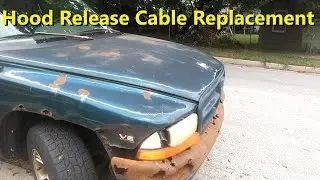 Dodge Dakota hood release cable replacement. This cable was broken. 1997 to 2012 vehicles. - VOTD