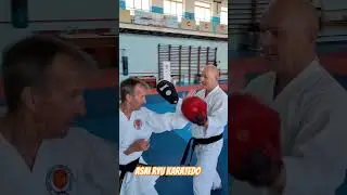 Демонстрация техники асаи каратэ. 