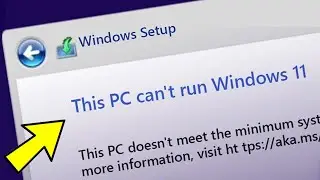 Fix Windows 11 problem : This PC Can't Run Windows 11 ✅