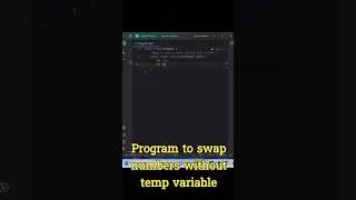 Java program to swap numbers without temp variable #shortsfeed #youtubeshorts #viralvideo #java