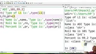 Unpacking the Sequences in Python