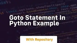 goto statement in python example