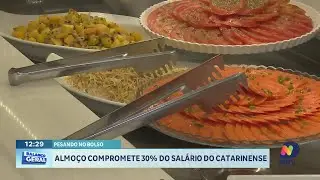 Pesquisa revela que almoço exige 30% da renda dos catarinenses