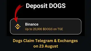 How to deposit dogs in binanace exchange before 23 August 2024