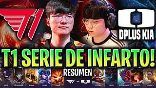 FAKER Y T1 EN UNA SERIE DE INFARTO CONTRA DK! - T1 vs DK Resumen Completo LCK Summer Playoffs 2024