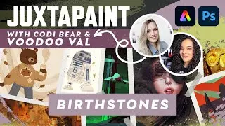 Juxtapaint: Birthstones with Codi Bear & VooDoo Val