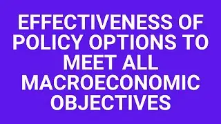 Effectiveness of policy options to meet all macroeconomic objectives