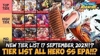 NEW TIER LIST HERO SS EPIC PIRATE ADVENTURE TERUPDATE!! (17 SEPTEMBER 2023)