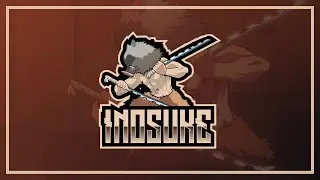 Inosuke Mascot eSport Logo design - Adobe Illustrator Speed Art