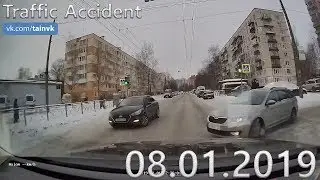 Подборка аварий и дорожных происшествий за 08.01.2019 (ДТП, Аварии, ЧП, Traffic Accident)