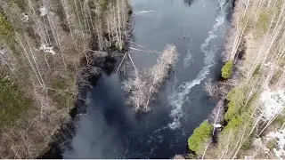 Река Колос, Пряжинский район, р. Карелия. Водопад "порог Пятчикоски". Май 2022 г.