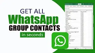 How to Export All WhatsApp Group Contacts to Excel | In Seconds