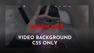 Video Background in website using HTML CSS Only