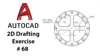 AutoCAD 2D Drafting Exercise # 68 - Basic to Advance in Hindi