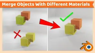 Join or Merge Objects With Multiple Materials | Blender Tutorial