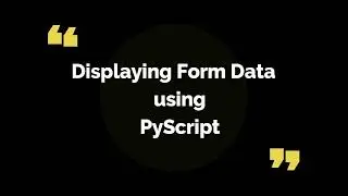 Getting Data from HTML input field | Python in HTML using PyScript #pyscript #python #html