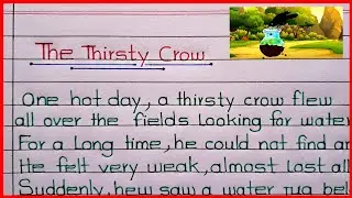 The Thirsty Crow Story Writing || Story Writing on A Thirsty Crow || Thirsty Crow Short Story