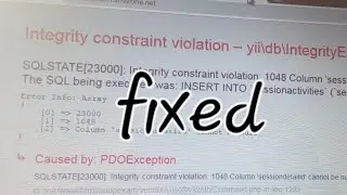 Integrity constraint violation server fixing|Exam|online
