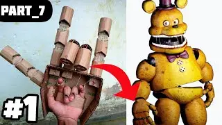 How To Make Fredbear Hand With Cardboard [ FNAF COSPLAY ] PART_7