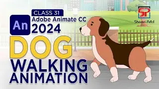 Adobe Animate CC 2024 Advance Level: Dog Walk Animation | Animal Animation | 2D Animation | Hindi