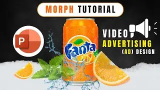 Make a Morph Orange Juice Slide Transition in PowerPoint || Brand video  ad design in PowerPoint