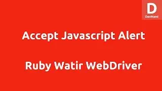 Accept Alert in Watir WebDriver