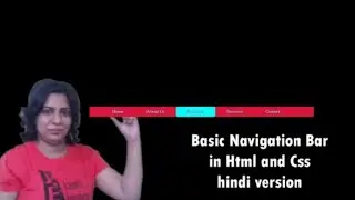 Creating Basic Navigation Bar or Menu Bar using Html Css (Hindi)