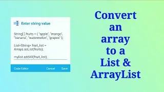 Convert an array to List and ArrayList