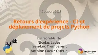 [Python Rennes] Retours d'expérience - intégration continue et déploiement de projets Python