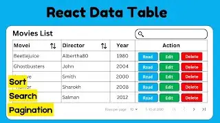 React Data Table with Search, Sort, Pagination and Filter