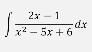 Integration by Partial Fractions: Integral of (2x - 1)/(x^2 - 5x + 6) dx