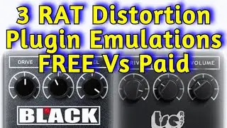 3 FREE vs Paid RAT Distortion Pedal VST PLUGIN Comparison  - Plugin Alliance, Nembrini Audio & TSE