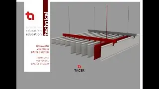 Vektörel Doğrusal Asma Tavan Sistem -Troyaline / Metal / TACER