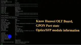 Know Huawei OLT Board GPON Port and Optics details | Technical Hakim