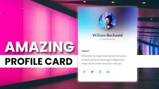 Amazing Profile Card Using Only HTML & CSS