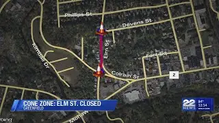 Emergency sewer repairs close portion of Elm Street in Greenfield