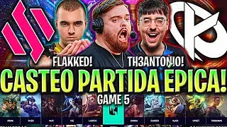 IBAI CASTEA CON TH3ANTONIO Y FLAKKED!😱MUY ÉPICO! | KC vs BDS Game 5 PLAYOFFS LEC VERANO 2024 ESPAÑOL