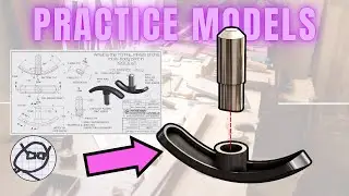 2D to 3D CAD PRACTICE MODEL-  Drawing to model - FREE PRACTICE for 3D CAD users - MB HAND TOOL