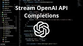 Streaming OpenAI Chat Completions Using React and Node JS