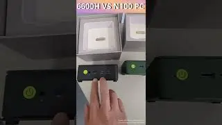 GMKtec M6 RYZEN 6600H vs G3 N100 Mini PC Size and Feature Comparison