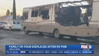 Family Of Four Displaced After RV Fire