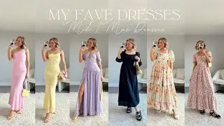 FAVOURITE DRESSES ! MY TOP FAVOURITE DRESSES MAXI AND MIDI LENGTH! PART 1 ! | India Moon