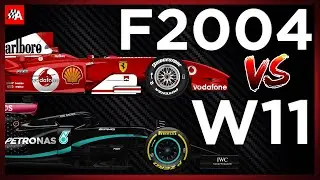 Comparing the Ferrari F2004 vs Mercedes W11 2020 Formula 1 car