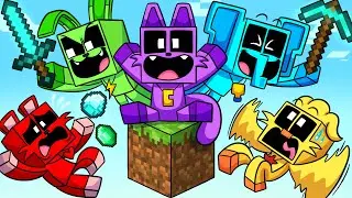 SKYBLOCK SMILING CRITTERS in MINECRAFT?! Poppy Playtime 3 Animation