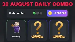 30 AUGUST HAMSTER KOMBAT DAILY COMBO CARDS TODAY