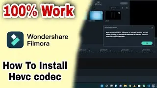 HEVC Codec Must Be Installed To Use This Features in Filmora || How To Fix