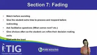 Paraprofessional Course Section 7: Fading