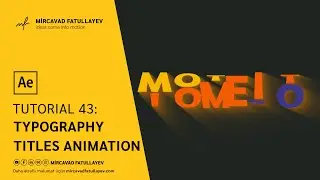 Typography Titles Animation - After Effects Tutorial